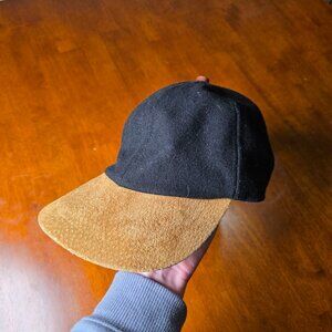 Vintage Men's OSFA Stretchback Greatland Black Baseball Cap Hat